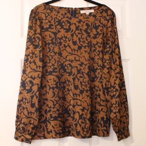 LOFT Floral Printed Top Size Small
